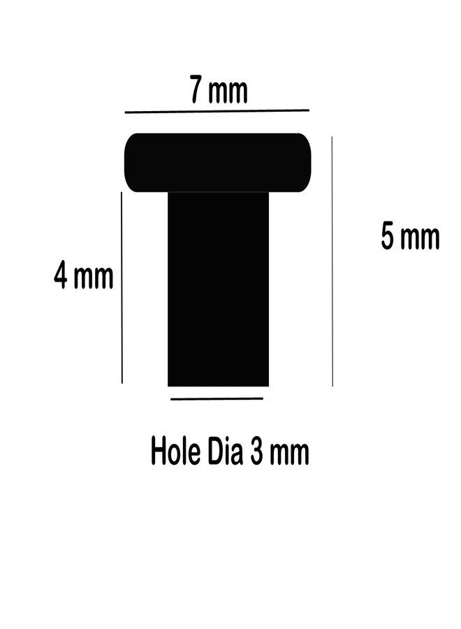 Nimida Multipurpose Eyelet Grommet with Brass Washer, Outer Diameter - 7 mm, Inner 3 mm, Outer Height - 5 mm and Inner - 4 mm | 100 Pieces (Golden) - Image 4